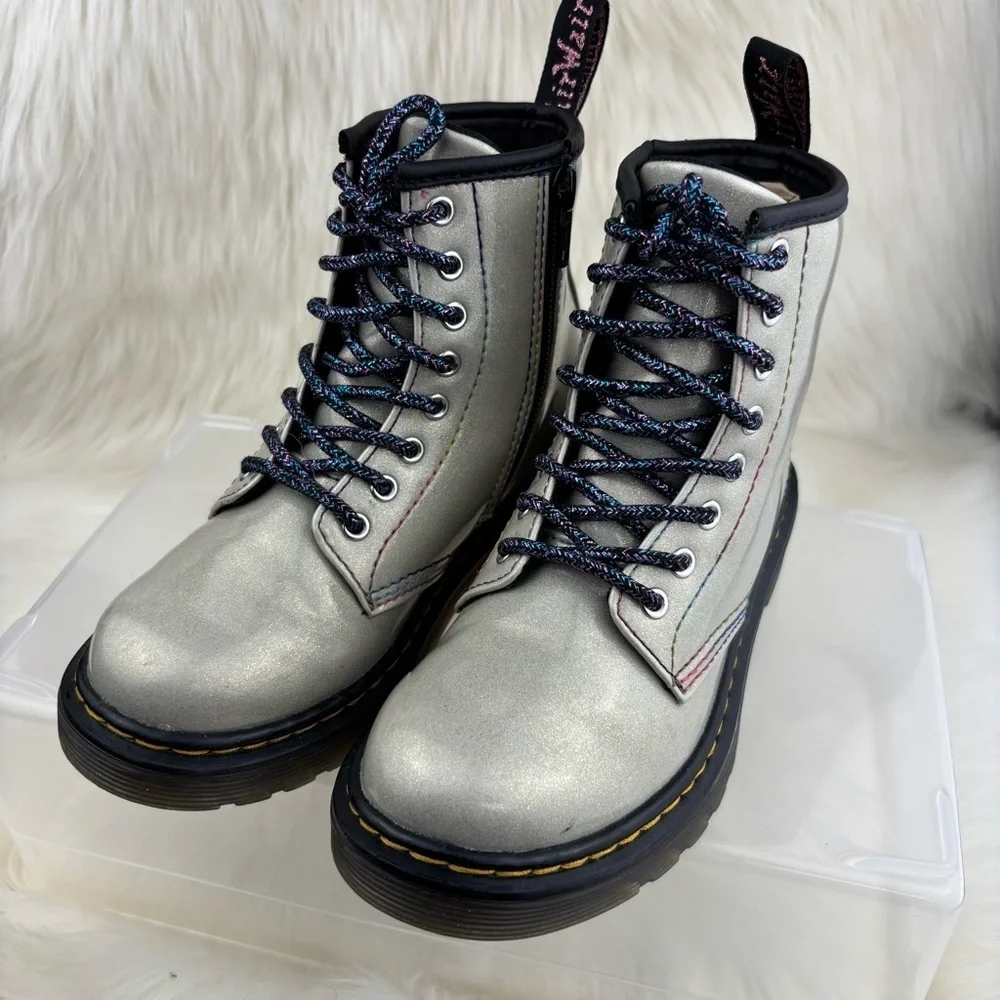 Dr. Martens 1460Metallic Silver Combat Boots